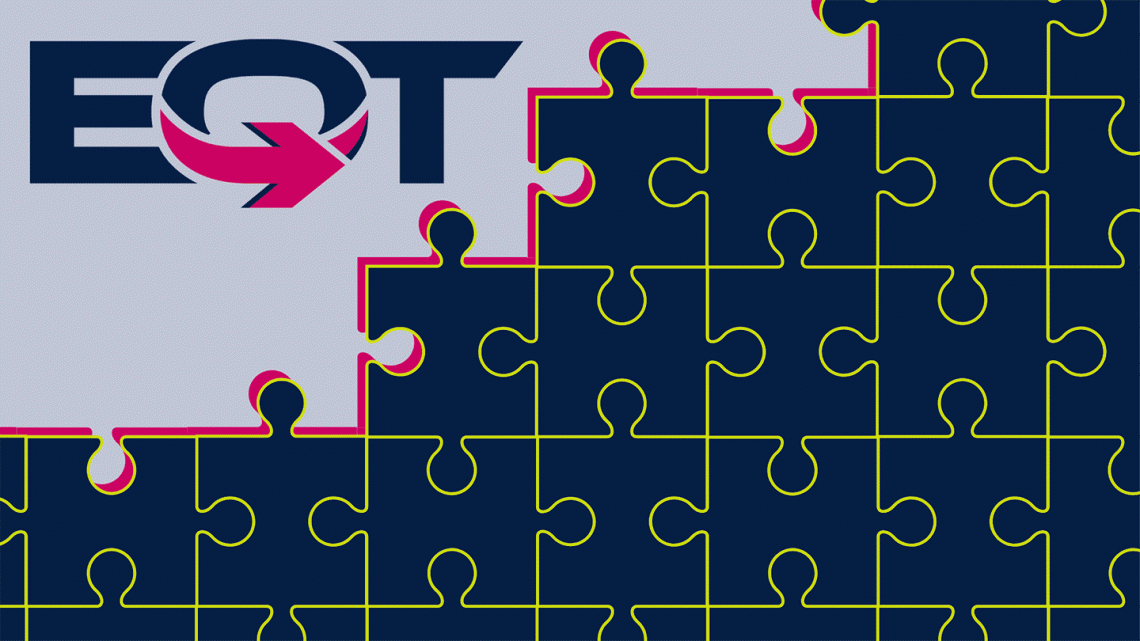 EQT logo next to puzzle pieces 